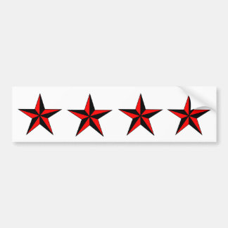 Custom Bumper Stickers .. Red Nautical Stars