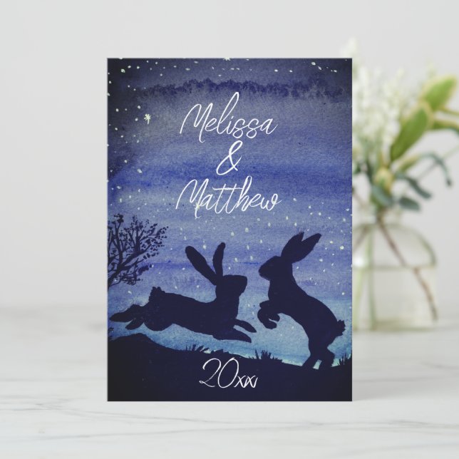 Custom Bunny Rabbit Anniversary Wishes  (Standing Front)