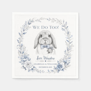 Custom Bunny Wedding Rabbit Wedding Pet Floral Napkin