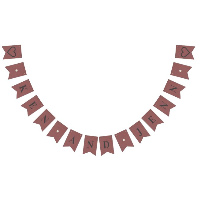 Custom Bunting Banner - Blushing Champagne Wedding (All)