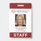 Custom Burgundy Business Logo Employee Photo ID