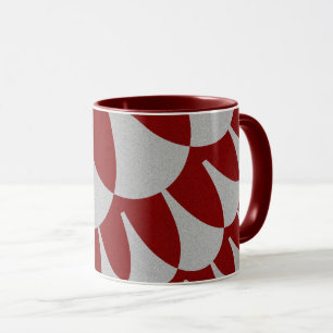 Custom Burgundy Silver Scales Coffee Mug
