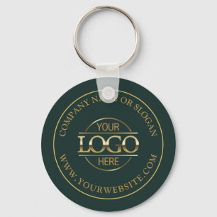 Custom Busines Logo Promotional Dark Green Key Ring