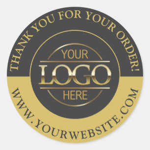 Custom Busines Round Logo Promotional Modern Grey Classic Round Sticker