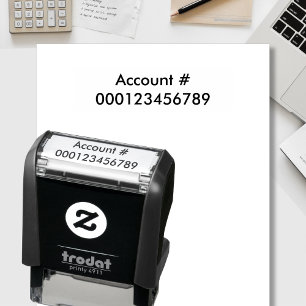 Custom Business Account Number Self-inking Stamp