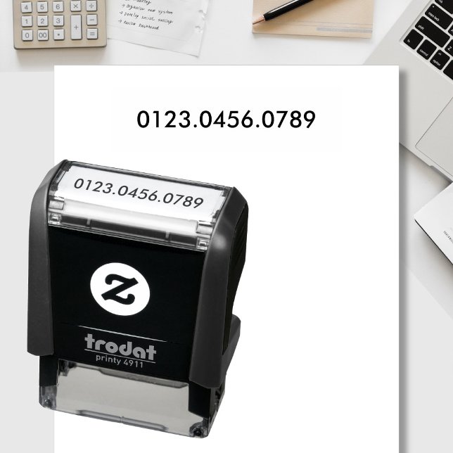 Custom Business Account Number Self-inking Stamp (Creator Uploaded)