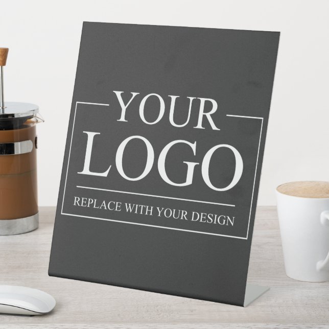 Custom Business ADD LOGO Company Professional  Pedestal Sign (In SItu)