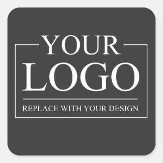 Custom Business ADD LOGO Company Professional Square Sticker