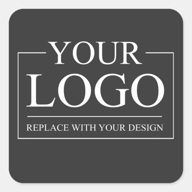 Custom Business ADD LOGO Company Professional  Square Sticker (Front)