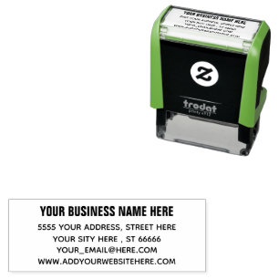 Custom Business Address Name Website Info Stamp