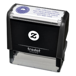 Custom Business and Brand Logo Return Address Self-inking Stamp