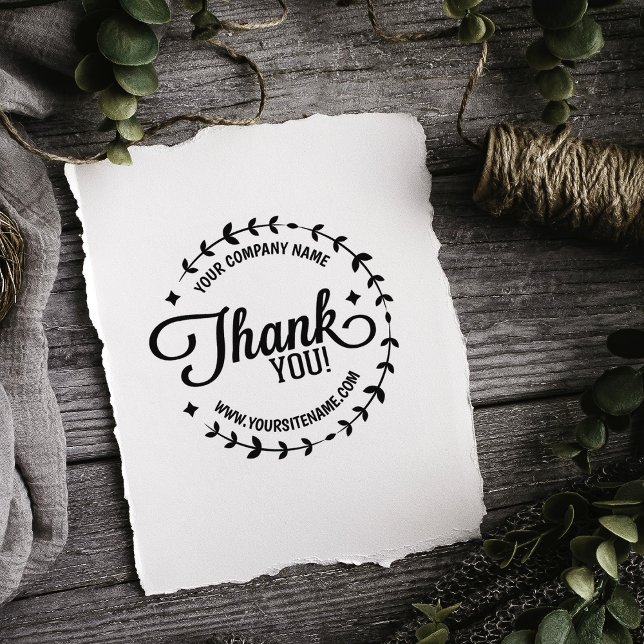 Custom Business and Site, Thank You  Rubber Stamp (Creator Uploaded)