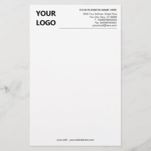 Custom Business and Text Your Company Stationery