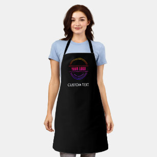 Custom Business Apron with Logo Personalised Black
