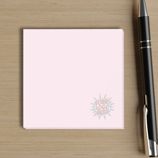 Custom Business - Background Logo Pink Post-it Notes (Creator Uploaded)