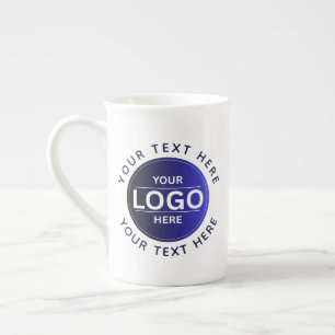 Custom Business Brand Logo Bone China Mug