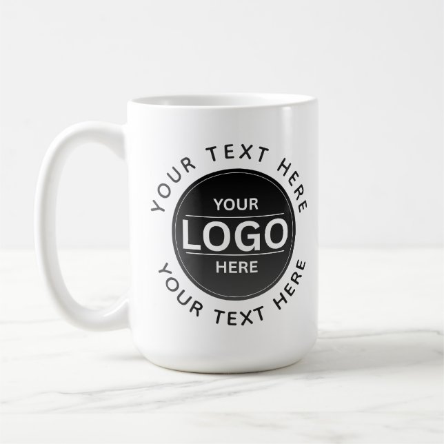Custom Business Brand Logo Coffee Mug (Left)