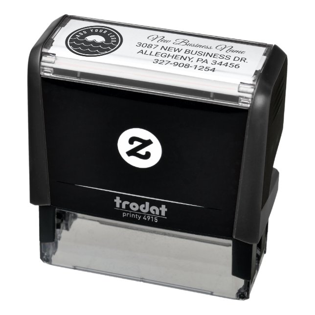 Custom Business Brand Logo Return Address  Self-inking Stamp (Product)