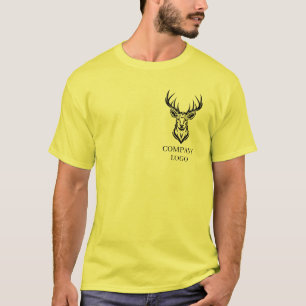 Custom Business Branded Logo QR Scan Code Text T-Shirt