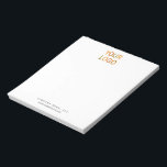 Custom Business Branding LOGO Notepad<br><div class="desc">Create a more memorable brand experience with your customers. Add your company logo to keep their attention to your brand. Choose from various merchandise, make great giveaways. Perfect for advertising and marketing your business. Simply replace with your logo and text, or if preferred, use customize feature to change font type,...</div>