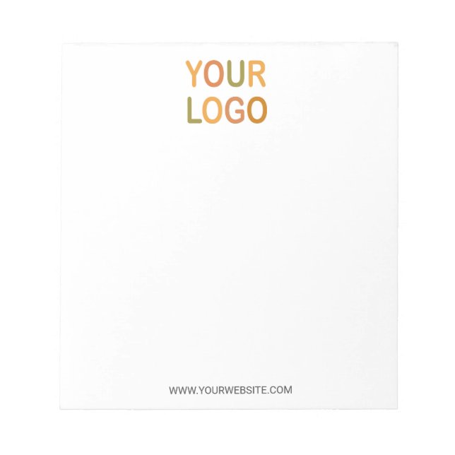 Custom Business Branding Logo Template Notepad (Front)