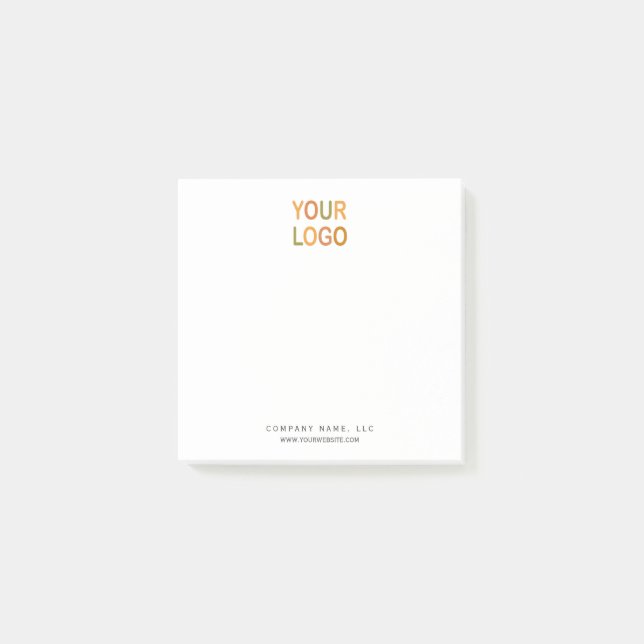 Custom Business Branding Logo Template Post-it Notes (Front)