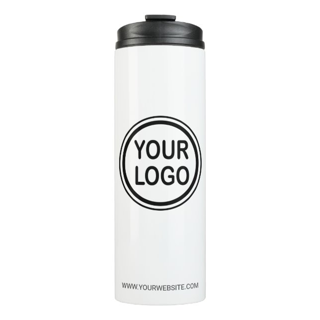 Custom Business Branding Logo Template Thermal Tum Tumbler (Front)