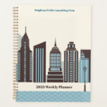 Custom Business Building Skyline 2023 Professional Planner<br><div class="desc">Chic building city skyline 2023 planner for your business. A trendy company planning notebook for all of your corporate appointments with clients. Customise with your corporation name for a professional look.</div>