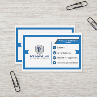 Custom Business Card. Business Card For A Lawyer.
