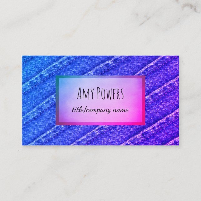custom business card double sided blue and purple (Front)