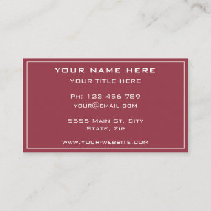 Custom Business Card Personalised Logo Design