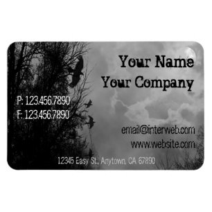 Custom Business Card Style Haunted Road Magnets