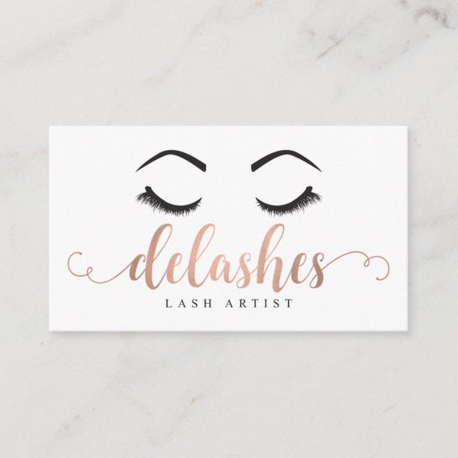 Custom Business Cards: DeLashes Appointment Card (Front)