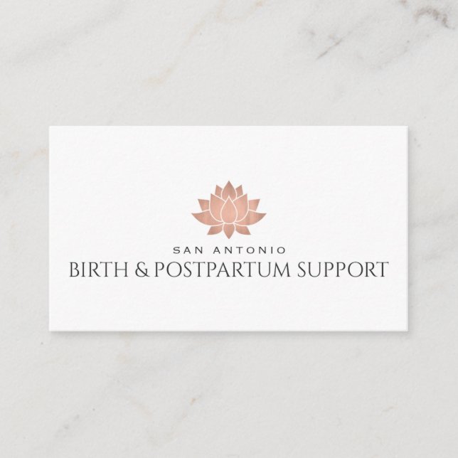 Custom Business Cards for San Antonio Birth (Front)