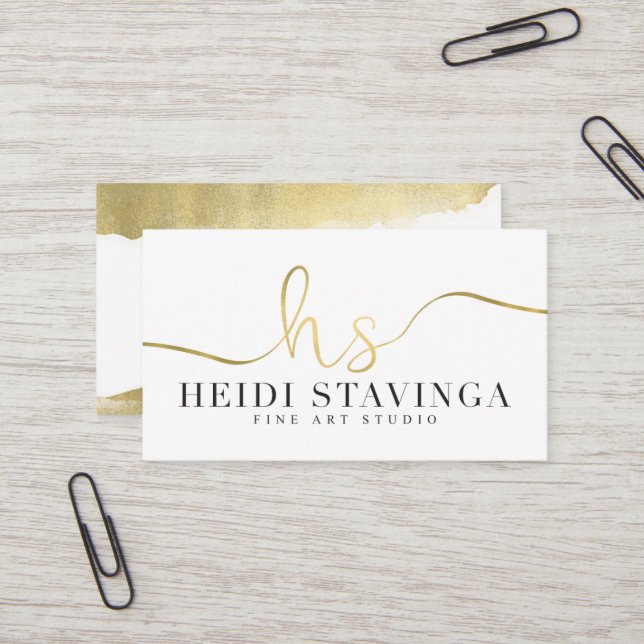 Custom Business Cards: Heidi Stavinga Card (Front/Back In Situ)