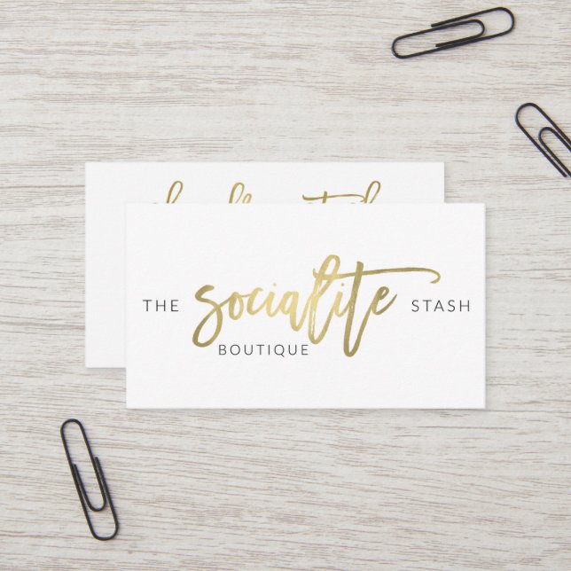 Custom Business Cards: The Socialite Stash Business Card (Front/Back In Situ)