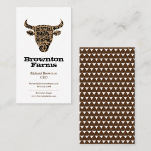 Custom Business Cards Western Cowboy Farm QR Code