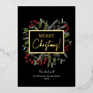 Custom Business Christmas Holly Pine foliage