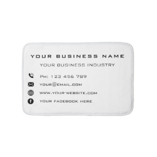 Custom Business CName Text Bath Mat Template