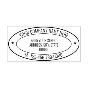 Custom Business Company Address Personalised Your Rubber Stamp