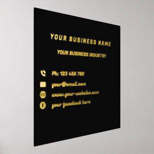 Custom Business Company Black Gold Foil Prints