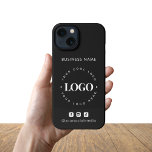 Custom Business Company Custom Logo & Social Media iPhone 13 Case<br><div class="desc">Show off your business brand with this custom iPhone case featuring your company logo,  text,  and social media icons. Perfect for corporate branding,  promotional use,  or small business marketing. A minimalist,  professional design that lets you create your own custom phone accessory.</div>