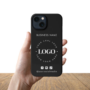 Custom Business Company Custom Logo & Social Media iPhone 13 Case