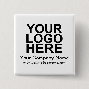 Custom  Business Company Logo 15 Cm Square Badge