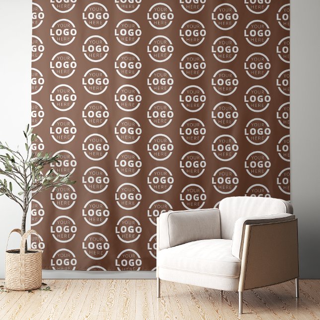 Custom Business Company Logo Backdrop Brown Tapestry (Creator Uploaded)