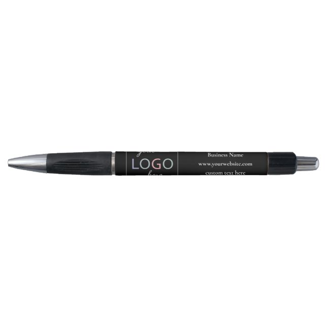 Custom Business Company Logo Black Pen   (Front)