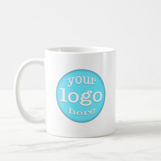 Custom Business Company Logo Branded Coffee Mug (Left)