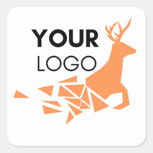 Custom Business Company Logo Branded Professional Square Sticker
