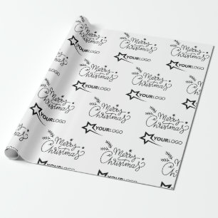 Custom Business Company Logo Christmas Wrapping Paper