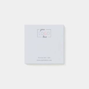 Custom Business Company Logo Dusty Blue Post-it Notes